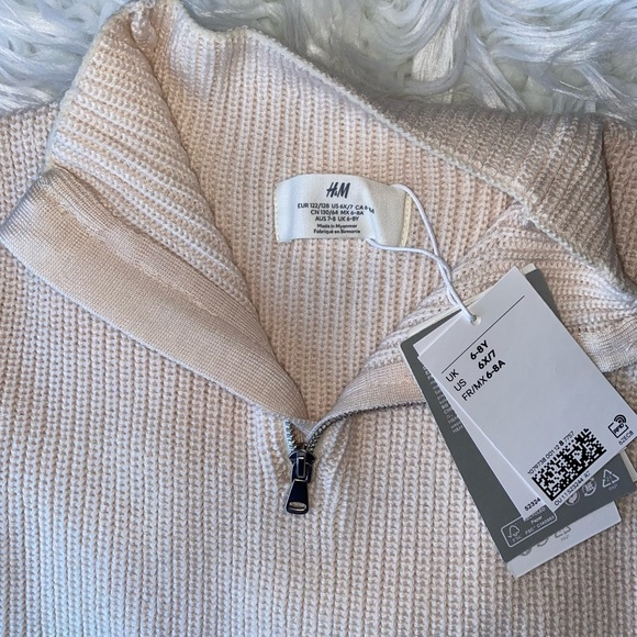H&M 100 % wool knit sweater vest kids size 6/7 NWT - Picture 7 of 16